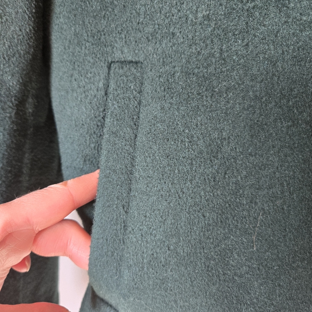 BELLE & BLOOM Australia Green Wool Blend Relaxed Fit Coat. Size Small - Picture 3 of 14